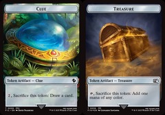 Clue (9) // Treasure (36) Token - SURGE FOIL